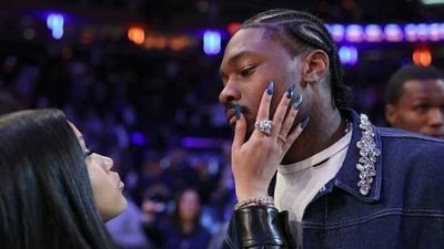 Cardi B shares her pregnancy news with Stefon Diggs amid swirling rumors on Instagram Live. (AFP) Cardi B shares her pregnancy news with Stefon Diggs amid swirling rumors on Instagram Live. (AFP)