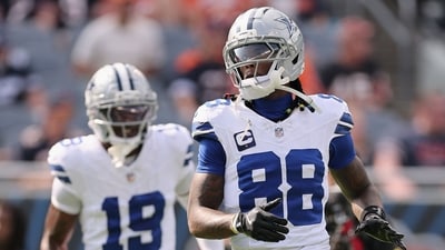 CeeDee Lamb injured his ankle vs the Chicago Bears (Getty Images via AFP) CeeDee Lamb injured his ankle vs the Chicago Bears (Getty Images via AFP)