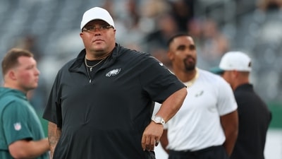 Eagles security chief Dom DiSandro fined $75K for texting on the sideline (IMAGN IMAGES via Reuters Connect)