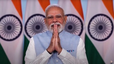 Prime Minister Narendra Modi addresses the nation on the eve of Navratri, the day from when the new GST rate cuts will kick in. (PMO) Prime Minister Narendra Modi addresses the nation on the eve of Navratri, the day from when the new GST rate cuts will kick in. (PMO)