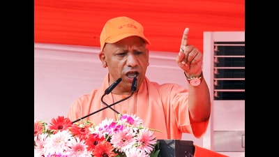UP chief Minister Yogi Adityanath addresses the gathering during the flag off ceremony of the Namo Yuva Run for Drug-free India campaign on Sunday. (ANI Photo) (ANI) UP chief Minister Yogi Adityanath addresses the gathering during the flag off ceremony of the Namo Yuva Run for Drug-free India campaign on Sunday. (ANI Photo) (ANI)