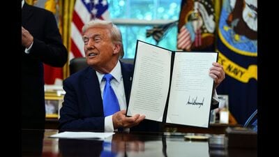 With Trump’s fatal blow to the H-1B visa, India is perhaps the worst-off among countries in terms of commercial engagement with the US. (Bloomberg) With Trump’s fatal blow to the H-1B visa, India is perhaps the worst-off among countries in terms of commercial engagement with the US. (Bloomberg)