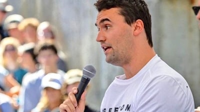 Charlie Kirk was shot when he was attending an event at the Utah Valley University on September 10. (X/@MagaTimes24) Charlie Kirk was shot when he was attending an event at the Utah Valley University on September 10. (X/@MagaTimes24)