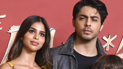 Aryan Khan and Suhana Khan during the premiere of Netflix's series The Ba***ds of Bollywood. (AFP) Aryan Khan and Suhana Khan during the premiere of Netflix's series The Ba***ds of Bollywood. (AFP)