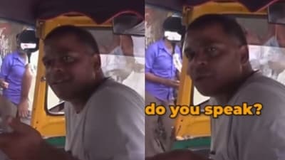 An Indian auto driver amazed a US content creator by speaking French. (Instagram/jaystreazy) An Indian auto driver amazed a US content creator by speaking French. (Instagram/jaystreazy)
