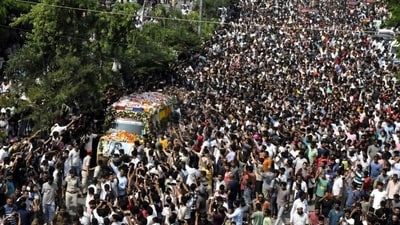 Lakhs of people came out on the streets to pay tributes to singer Zubeen Garg. Lakhs of people came out on the streets to pay tributes to singer Zubeen Garg.
