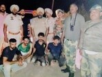A joint team of the Punjab Police and Border Security Force (BSF) on Sunday nabbed four drug smugglers at Thetharke village in Gurdaspur and recovered 10kg of heroin from their possession.