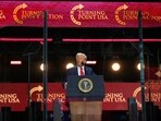 Trump also addressed Charlie’s widow, Erica, comforting millions and millions of people amid the grief. Trump also addressed Charlie’s widow, Erica, comforting millions and millions of people amid the grief.