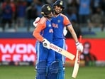 India's Abhishek Sharma (L) celebrates with Shubman Gill after reaching his half-century against Pakistan in the T20 Asia Cup Super Four match in Dubai on Sunday. (AFP) India's Abhishek Sharma (L) celebrates with Shubman Gill after reaching his half-century against Pakistan in the T20 Asia Cup Super Four match in Dubai on Sunday. (AFP)