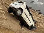 The damaged vehicle. (HT Photo) The damaged vehicle. (HT Photo)
