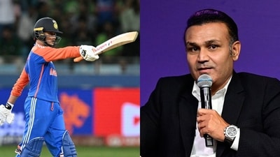 Abhishek Sharma shows Pakistan bowlers their true levels while praising Virender Sehwag (AFP and HT) Abhishek Sharma shows Pakistan bowlers their true levels while praising Virender Sehwag (AFP and HT)