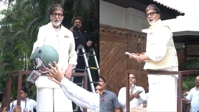 Fans were in for a surprise from Amitabh Bachchan. Fans were in for a surprise from Amitabh Bachchan.