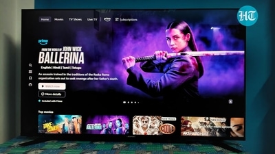 The Blaupunkt 55-inch QLED Google TV is priced at Rs. 31,999. (Ijaj Khan - HT) The Blaupunkt 55-inch QLED Google TV is priced at Rs. 31,999. (Ijaj Khan - HT)