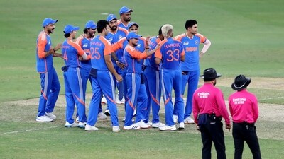 The Indian players seemed quietly confident throughout despite some sloppiness in the field and a few wickets falling. While all the noise seemed to be coming from the Pakistan players. it was India who got the business done right through the match. (REUTERS)