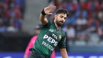 Haris Rauf did admittedly bowl well for figures of 2/26, but the wickets of Suryakumar Yadav and Sanju Samson were too little too late. His teammates couldn't match his effort, and in the end his taunting of the Indian batters didn't have much to show for it. (REUTERS)