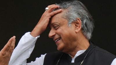 Congress MP Shashi Tharoor took a more tempered line than his party's on the H-1B and tariff issue. (Shahbaz Khan/PTI Photo)