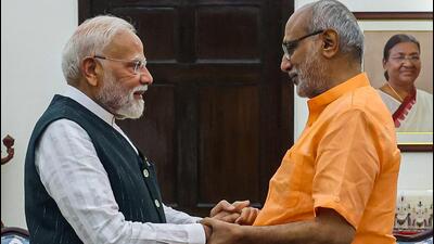 Prime Minister Narendra Modi with Vice President CP Radhakrishnan in New Delhi. (DPR PMO) Prime Minister Narendra Modi with Vice President CP Radhakrishnan in New Delhi. (DPR PMO)