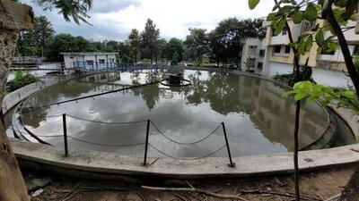 Pune, India - Sept. 22, 2022: Sewage treatment plant near Rajaram bridge in Pune, India, on Thursday, September 22, 2022. (Photo by Pratham Gokhale/Hindustan Times) (Pratham Gokhale/HT Photo)