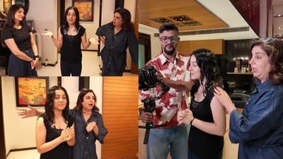 Farah Khan at Riddhima Kapoor Sahni and Samara Sahni's house Farah Khan at Riddhima Kapoor Sahni and Samara Sahni's house