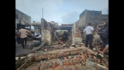 The blast had claimed seven lives and destroyed several houses and commercial properties. (HT File) The blast had claimed seven lives and destroyed several houses and commercial properties. (HT File)
