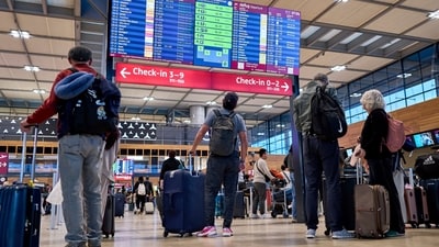 Hackers disrupted automatic check-in systems in some of Europe's biggest airports, hitting operations. (DPA via AP) Hackers disrupted automatic check-in systems in some of Europe's biggest airports, hitting operations. (DPA via AP)