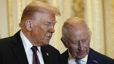 Donald Trump joked about calling King Charles “Charles the Conqueror” at a Mount Vernon dinner and announced Ben Carson will receive the Presidential Medal of Freedom. (AFP) Donald Trump joked about calling King Charles “Charles the Conqueror” at a Mount Vernon dinner and announced Ben Carson will receive the Presidential Medal of Freedom. (AFP)