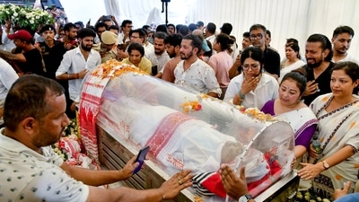 Garima Saikia Garg, wife of late Zubeen Garg and other family members, mourn the death of Assamese singer at their Kahilipara Residence, in Guwahati (ANI) Garima Saikia Garg, wife of late Zubeen Garg and other family members, mourn the death of Assamese singer at their Kahilipara Residence, in Guwahati (ANI)