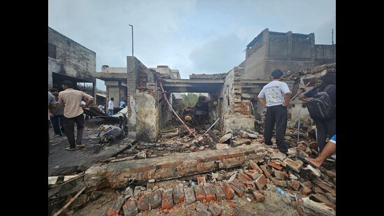The blast had claimed seven lives and destroyed several houses and commercial properties. (HT File)