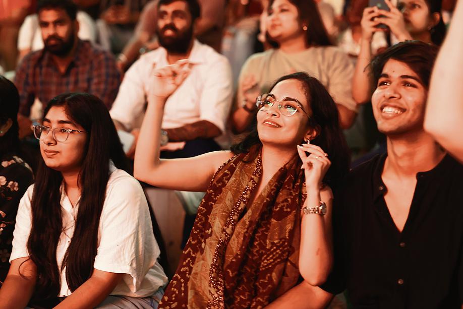 The audience cheered on as the artistes belted out their popular tunes. The audience cheered on as the artistes belted out their popular tunes.