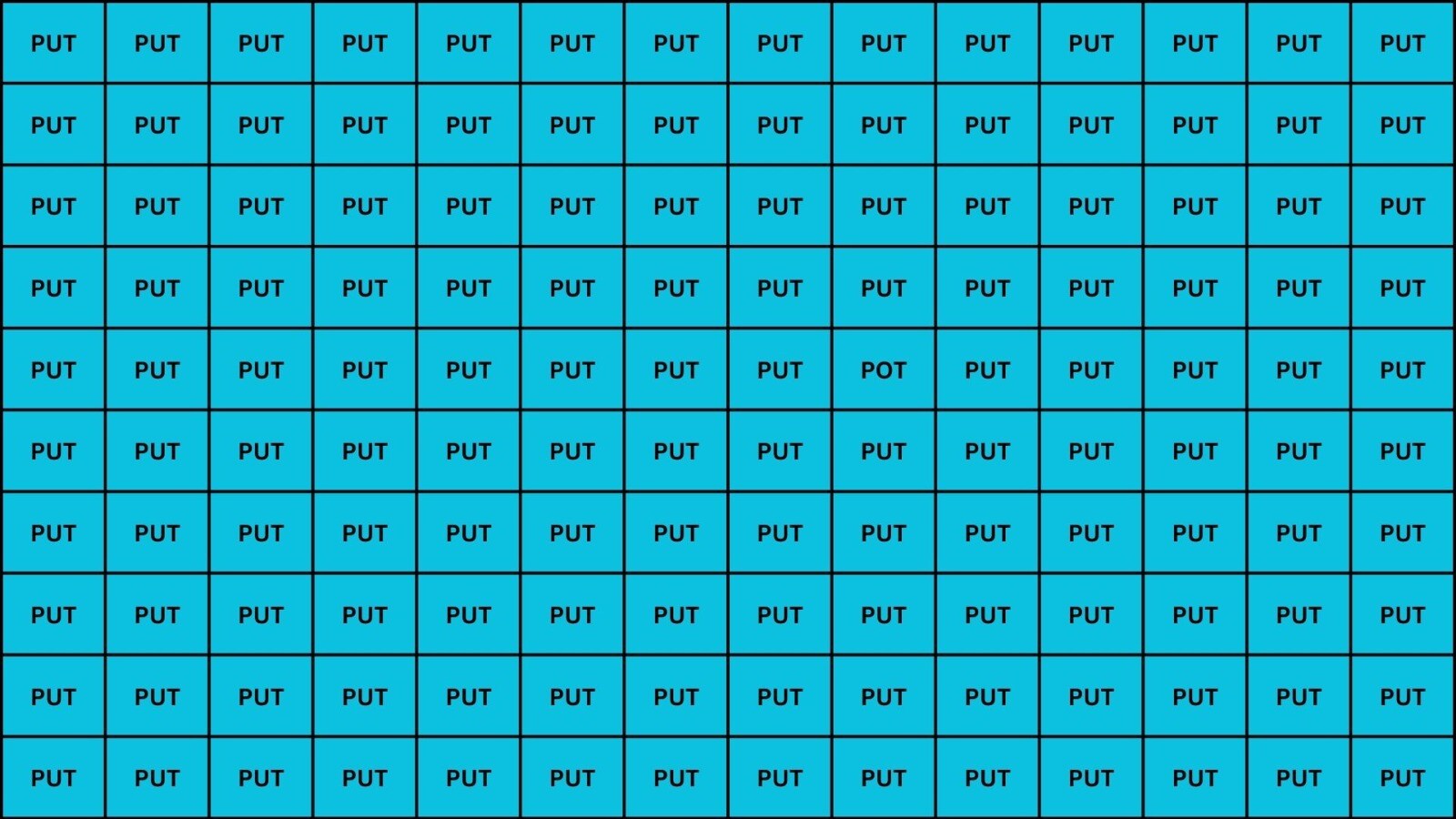 Optical illusion: Find out the hidden word 'POT' in less than five seconds. Optical illusion: Find out the hidden word 'POT' in less than five seconds.