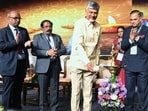 Andhra Pradesh chief minister N Chandrababu Naidu on Monday appealed to young technocrats to become partners in developing Swadeshi technology. (HT PHOTO) Andhra Pradesh chief minister N Chandrababu Naidu on Monday appealed to young technocrats to become partners in developing Swadeshi technology. (HT PHOTO)