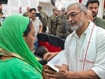 Nana Patekar disburses rehabilitation aid to a family member, affected by loss of life and property due to Pakistani shelling on civilian areas during Operation Sindoor, in Rajouri, Jammu and Kashmir, Monday, Sept. 22, 2025. (PTI Photo) Nana Patekar disburses rehabilitation aid to a family member, affected by loss of life and property due to Pakistani shelling on civilian areas during Operation Sindoor, in Rajouri, Jammu and Kashmir, Monday, Sept. 22, 2025. (PTI Photo)