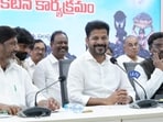 Telangana chief minister A Revanth Reddy on Monday demanded that the Central government compensate for the revenue loss of <span class='webrupee'>₹</span>7,000 crore caused to Telangana following the introduction of the new GST regime. (HT PHOTO) Telangana chief minister A Revanth Reddy on Monday demanded that the Central government compensate for the revenue loss of <span class='webrupee'>₹</span>7,000 crore caused to Telangana following the introduction of the new GST regime. (HT PHOTO)