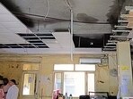 The false ceiling of the office in Focal Point area had recently collapsed during heavy rainfall. (HT File Photo) The false ceiling of the office in Focal Point area had recently collapsed during heavy rainfall. (HT File Photo)
