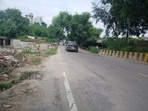 The new bridge will enhance connectivity across Greater Noida sectors, the Yamuna Expressway service road, and nearby villages. (HT Photos)