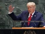 US President Donald Trump delivers remarks to the United Nations General Assembly at the UN headquarters in New York City on September 23, 2025.