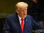 US President Donald Trump speaks to the 80th session of the UN’s General Assembly at UN Headquarters. (Getty Images via AFP)