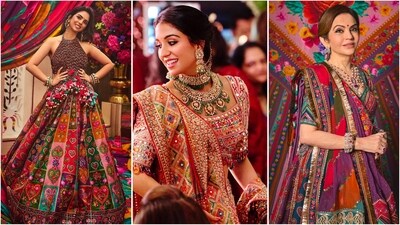 Ambani ladies serve major Navratri fashion inspiration with glamorous outfits. (Instagram) Ambani ladies serve major Navratri fashion inspiration with glamorous outfits. (Instagram)