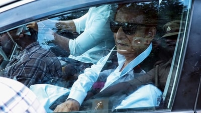 Samajwadi Party (SP) leader Azam Khan releases from Sitapur Jail after being granted bail, in Sitapur on Tuesday. (ANI Photo) (Naeem Ansari) Samajwadi Party (SP) leader Azam Khan releases from Sitapur Jail after being granted bail, in Sitapur on Tuesday. (ANI Photo) (Naeem Ansari)