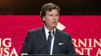 Tucker Carlson accused of pushing ‘antisemitic trope’ at Charlie Kirk's memorial service (Photographer: Rebecca Noble/Bloomberg) (Bloomberg) Tucker Carlson accused of pushing ‘antisemitic trope’ at Charlie Kirk's memorial service (Photographer: Rebecca Noble/Bloomberg) (Bloomberg)