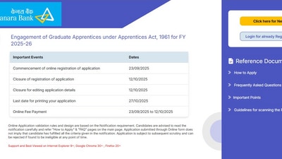 Canara Bank Apprentice Recruitment 2025: Apply for 3,500 apprentice vacancies. Check direct link, eligibility and other details here. Canara Bank Apprentice Recruitment 2025: Apply for 3,500 apprentice vacancies. Check direct link, eligibility and other details here.