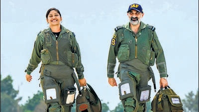 Chief of the Air Staff (CAS) Air Chief Marshal Amar Preet Singh and Squadron Leader Priya Sharma will fly Mig-21 fighters at the decommissioning ceremony of the jet at Chandigarh. (IAF) Chief of the Air Staff (CAS) Air Chief Marshal Amar Preet Singh and Squadron Leader Priya Sharma will fly Mig-21 fighters at the decommissioning ceremony of the jet at Chandigarh. (IAF)