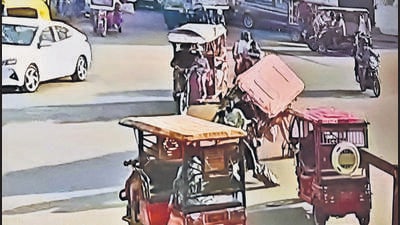 Deputy commissioner of police (central) Nidhin Valsan said the driver, Dilip Kumar, 46, a resident of Motia Khan, was caught by passersby moments after the crash and handed over to police. (Representational image) Deputy commissioner of police (central) Nidhin Valsan said the driver, Dilip Kumar, 46, a resident of Motia Khan, was caught by passersby moments after the crash and handed over to police. (Representational image)