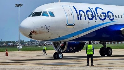 A combined team of airline technical staff and ground crew carried out an intensive search of the aircraft. (PTI) A combined team of airline technical staff and ground crew carried out an intensive search of the aircraft. (PTI)