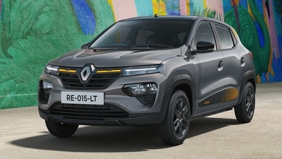 The 10th anniversary edition of the Kwid comes with cosmetic upgrades over the standard model. The 10th anniversary edition of the Kwid comes with cosmetic upgrades over the standard model.