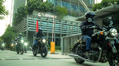 Spanning 1,500 rides, the annual event united enthusiasts through camaraderie, personalized helmets, custom bikes, and responsible riding initiatives like Helmets for India, strengthening Royal Enfield’s global community. Spanning 1,500 rides, the annual event united enthusiasts through camaraderie, personalized helmets, custom bikes, and responsible riding initiatives like Helmets for India, strengthening Royal Enfield’s global community.