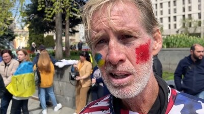 This screengrab taken from AFPTV on September 16, 2024 shows Ryan Wesley Routh speaking during an interview at a rally (AFP)