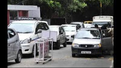 The security staff has sent details of over 300 students to the dean students welfare (DSW) office to get the students registered for the vehicle sticker scheme. (HT Photo for representation)