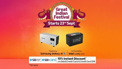 Shop the best inverter and batteries during the Amazon Great Indian Festival Sale 2025.