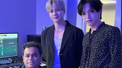 A.R. Rahman with Mamehara Issei and Ohira Shosei A.R. Rahman with Mamehara Issei and Ohira Shosei